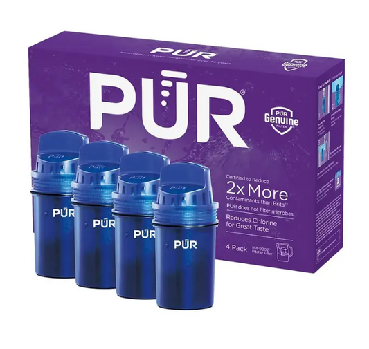 PUR Water Pitcher Replacement Filter (Pack of 4), Blue – Compatible with all PUR Pitcher and Dispenser Filtration Systems, PPF900Z