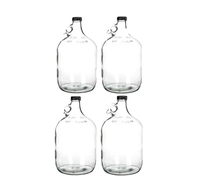 4 Glass Water Bottle, Includes 38 mm Polyseal Cap, 1 gal Capacity