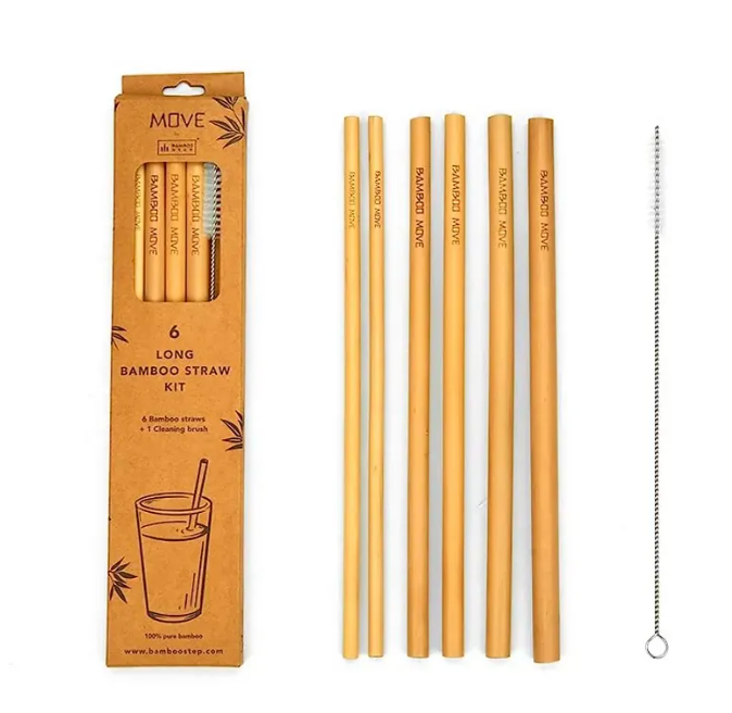 Bamboo Step - 6 LONG Bamboo Straw kit